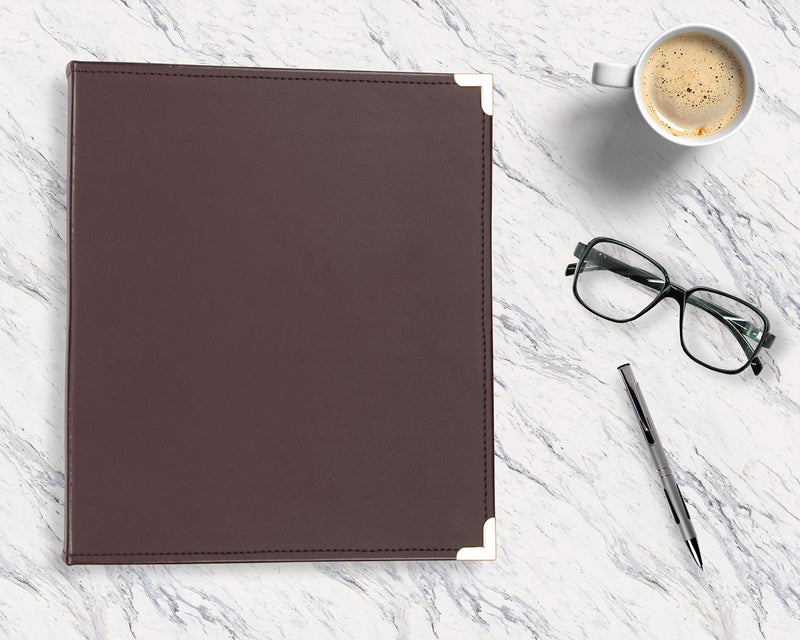 Samsill Classic Collection Leather 3 Ring Binder, Executive Presentation Portfolio, 1.5 Inch (Holds 325 Sheets), Brass Round Ring, Burgundy - Image 5
